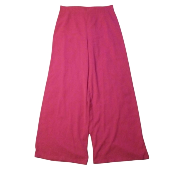 Lulumari Hot Pink Extra Wide Leg Flowy Pull On Lightweight Pants Size XL - Picture 1 of 8